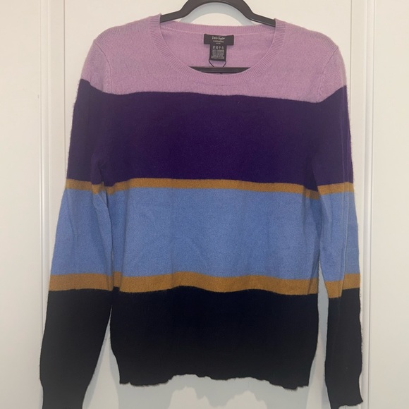 Lord & Taylor Sweaters - NWT Lord & Taylor Striped 100% Cashmere Crewneck Sweater